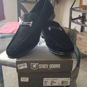 Stacy Adams Nesbit Black Suede Dress Shoes